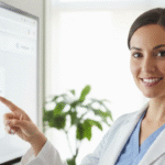 Smartphone showing Google Maps with a medical clinic pinned for local search