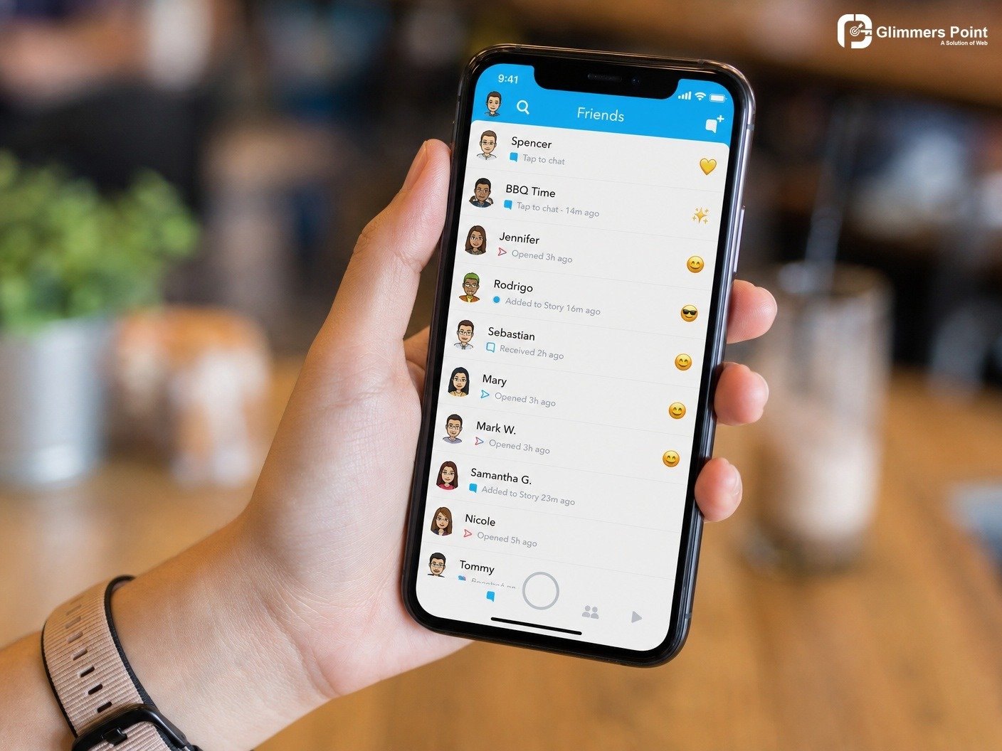Smartphone with emoji